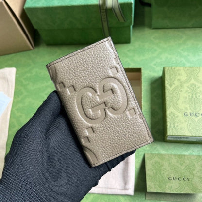 Gucci Jumbo GG card case Taupe ý739478