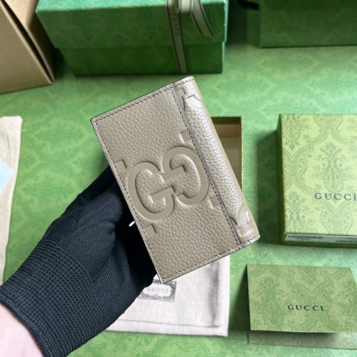 Gucci Jumbo GG card case Taupe ý739478