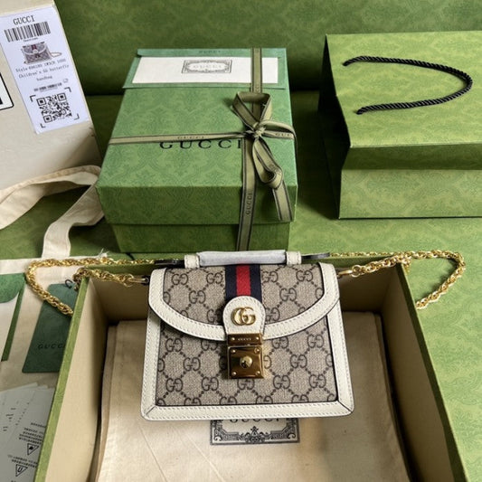 Gucci Ophidia GG mini shoulder bag ý696180 White