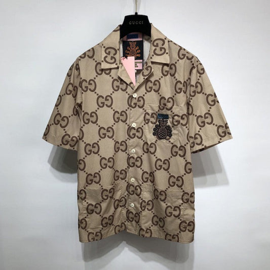 Gucci Pineapple GG canvas bowling shirt أ½677050