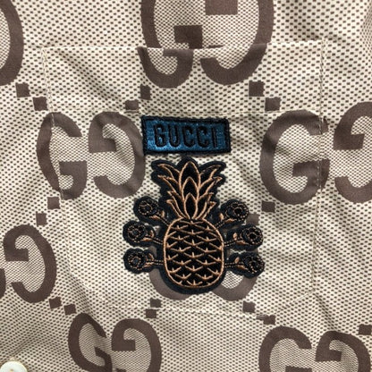 Gucci Pineapple GG canvas bowling shirt أ½677050