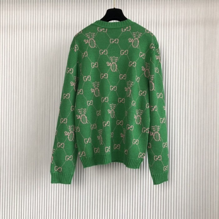 Gucci Pineapple GG jacquard sweater Green