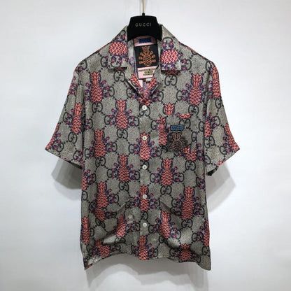 Gucci Pineapple GG print bowling shirt أ½669202