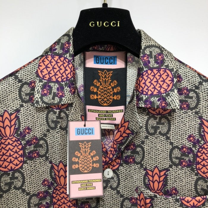 Gucci Pineapple GG print bowling shirt أ½669202