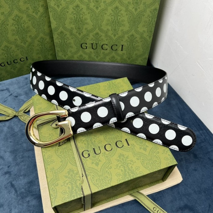 Gucci Polka-dot belt with G buckle ý709954