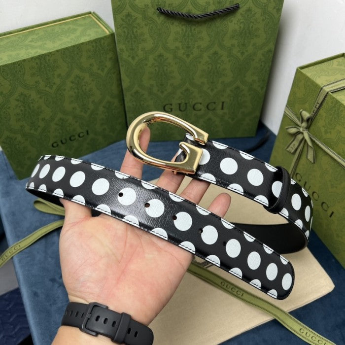 Gucci Polka-dot belt with G buckle ý709954