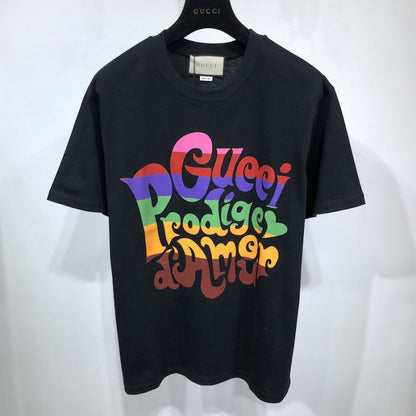 Gucci Prodige d'Amour' print T-shirt Black