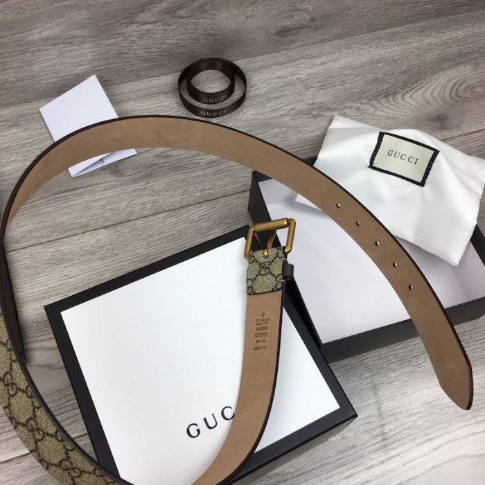 Gucci GG Supreme belt with Kingsnake print