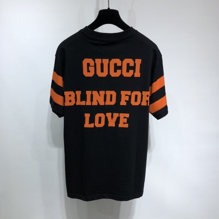 Gucci T-shirt with '25 Gucci Eschatology and Blind for Love 1921' print black