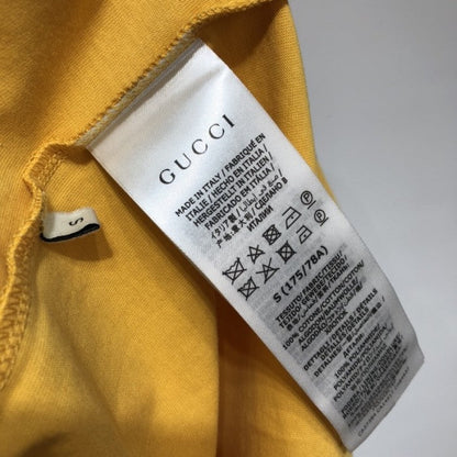 Gucci T-shirt with '25 Gucci Eschatology and Blind for Love 1921' print yellow