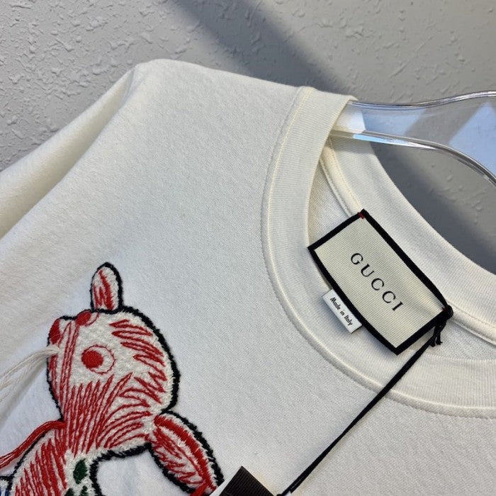 Gucci T-shirt with Fawn Patch White