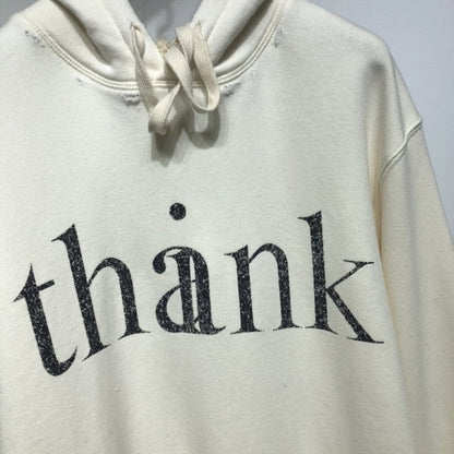 Gucci 'think/thank' print hooded sweatshirt