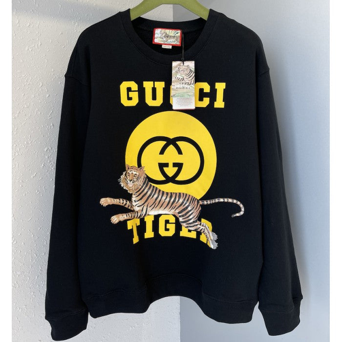 Gucci Tiger cotton sweatshirt Black