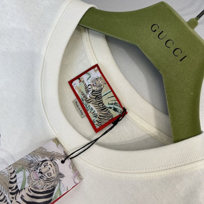 Gucci Tiger cotton T-shirt Off White