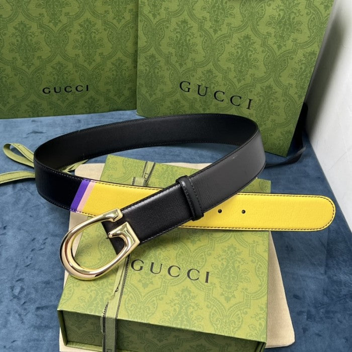 Gucci Two-tone belt with G buckle ý709954