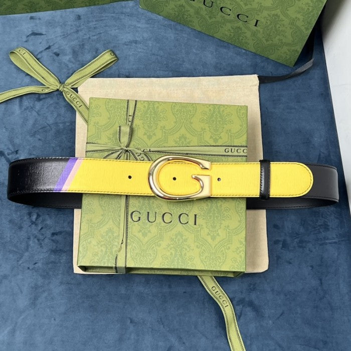 Gucci Two-tone belt with G buckle ý709954