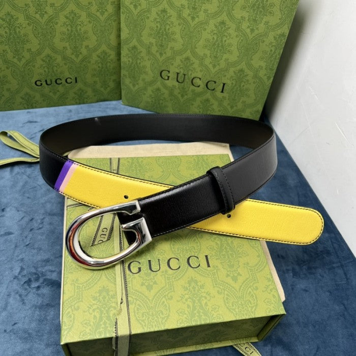 Gucci Two-tone belt with G buckle ý709954