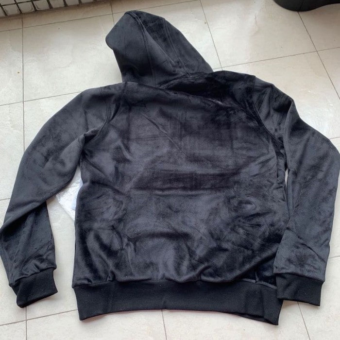 Gucci Velvet Logo Hoodies Black