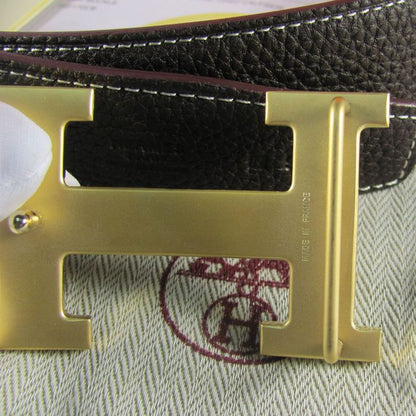 Hermes Reversible Togo Leather 38MM Belt Chocolate