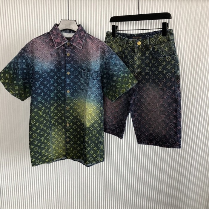 Louis Vuitton Monogram Gradient Denim Shirt