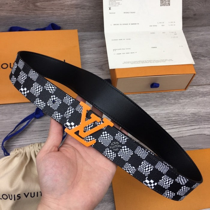 LV Distorted Damier Anagram 40mm Reversible Belt MP289U