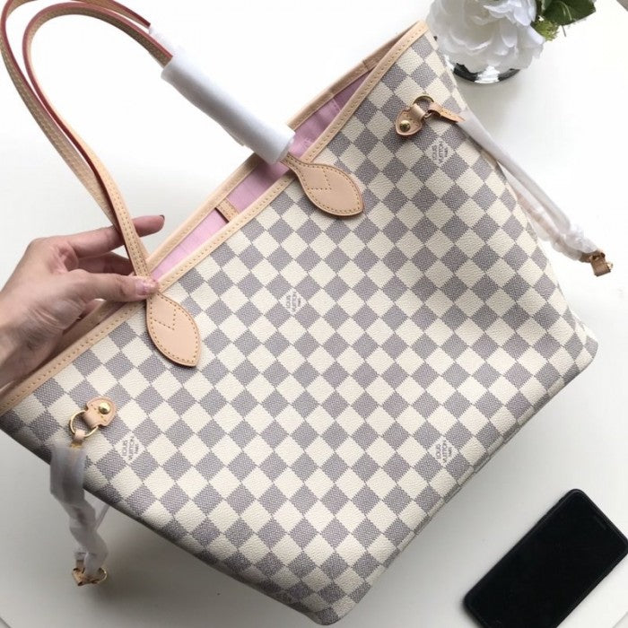 LV Damier Azur Canvas Neverfull MM N41605