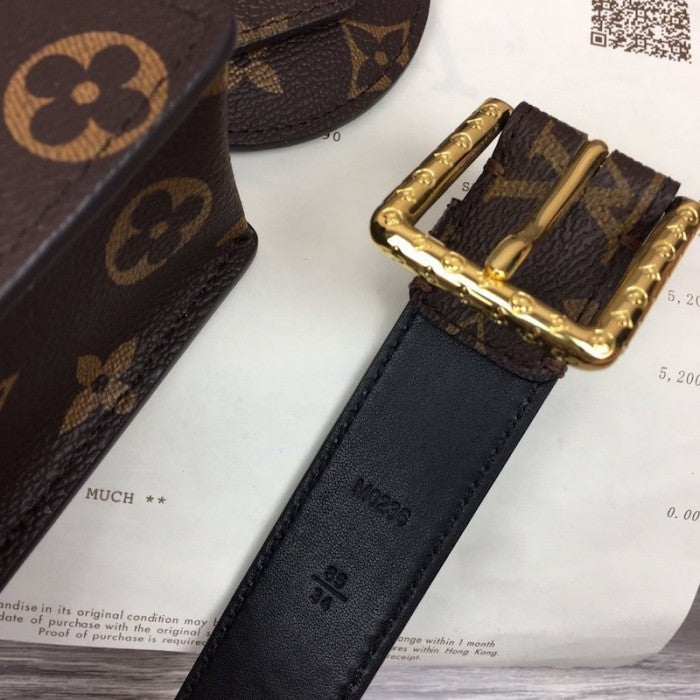 LV Mongoram Daily Multi Pocket 30MM Belt M0236