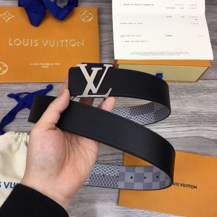 LV Damier Graphite Initiales 40MM Reversible Belt M0342V