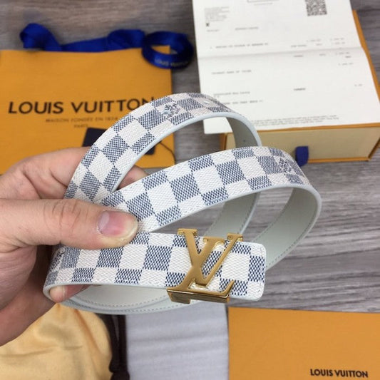 LV Damier Azur Initiales 25mm Belt M9268