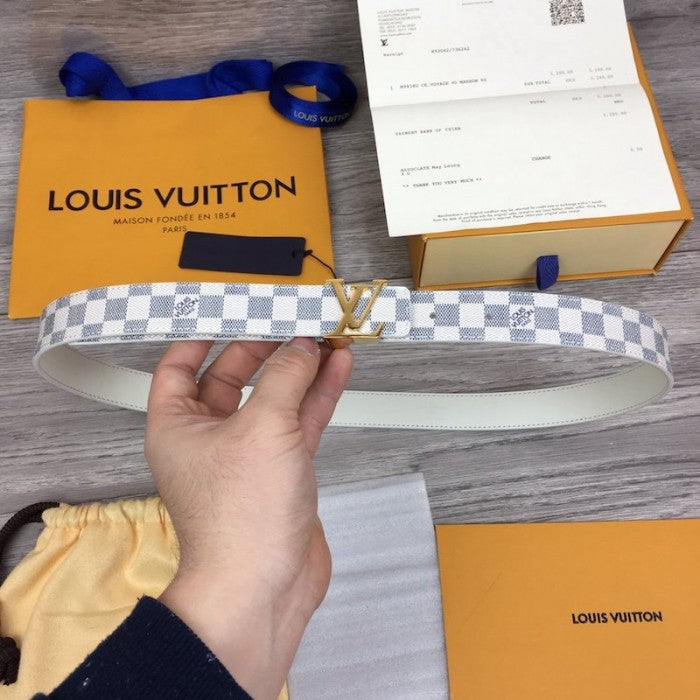 LV Damier Azur Initiales 25mm Belt M9268