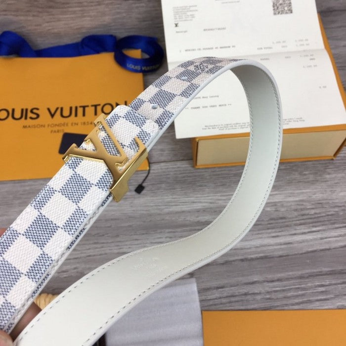 LV Damier Azur Initiales 25mm Belt M9268