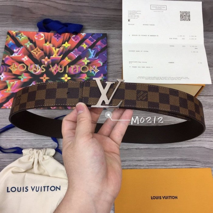 LV Damier Ebene Initiales 40MM Reversible Belt M0212