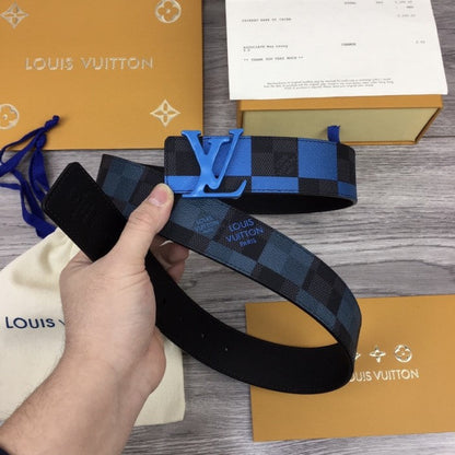 LV Damier Graphite Initiales 40MM Reversible Belt M0319