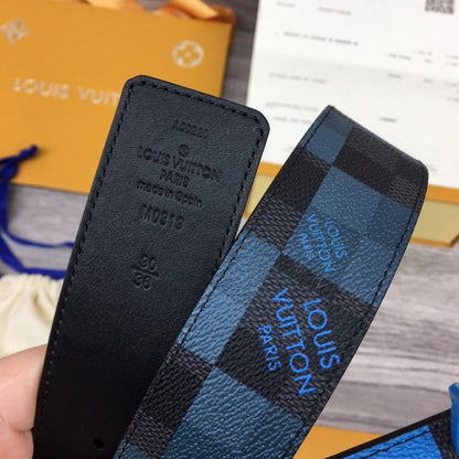 LV Damier Graphite Initiales 40MM Reversible Belt M0319