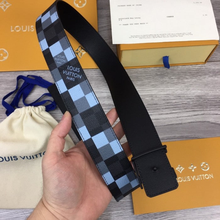 LV Damier Graphite Initiales 40MM Reversible Belt M0320