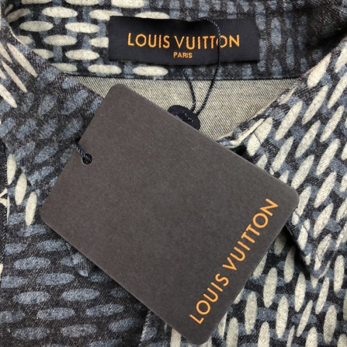 LV Monogram Waves Giant Damier Flannel Shirt 1A7X98