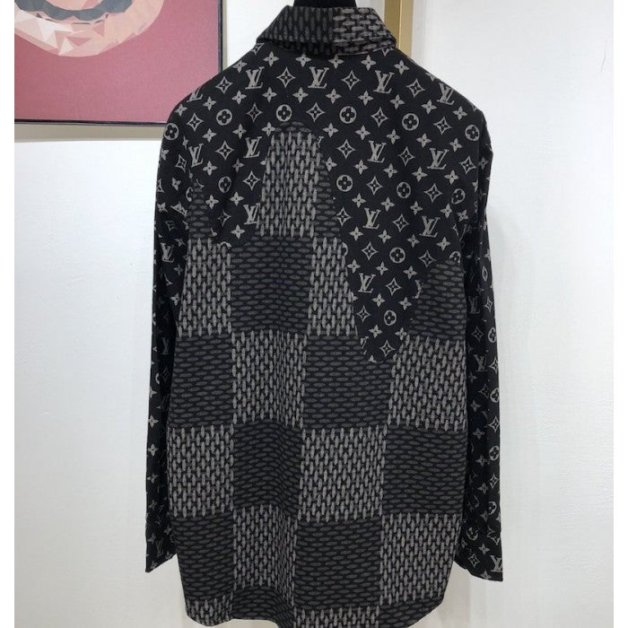 LV Monogram Waves Giant Damier Flannel Shirt 1A7YGA