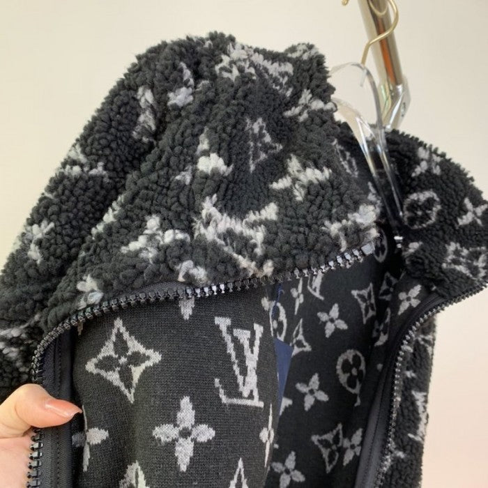 LV Monogram Teddy Jacquard Fleece Zip Jacket