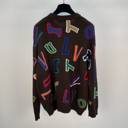 LV x NBA Letters Crewneck Sweater Black 1A8X0D