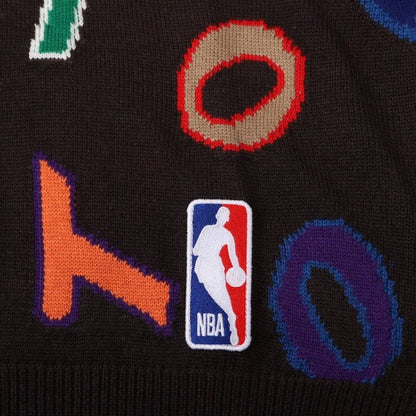 LV x NBA Letters Crewneck Sweater Black 1A8X0D