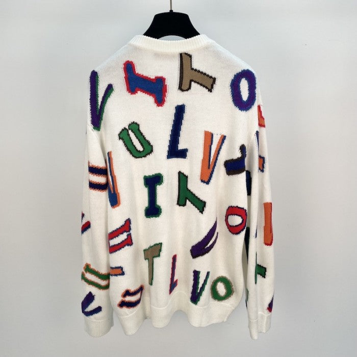 LV x NBA Letters Crewneck Sweater White 1A8X0K