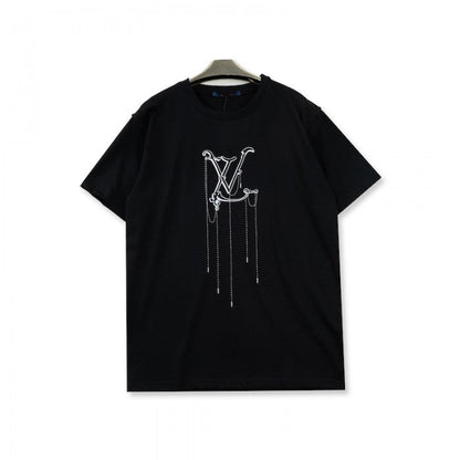 LV Pendant Embroidery T shirt Black