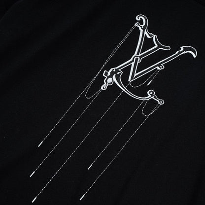 LV Pendant Embroidery T shirt Black