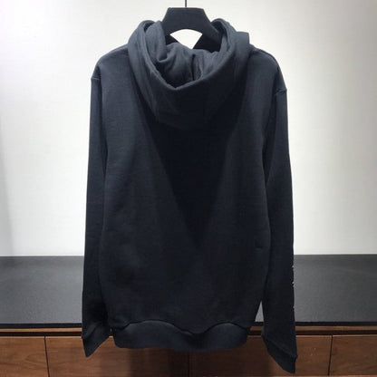 LV Planes Printed Hoodie Black 1A5WAY