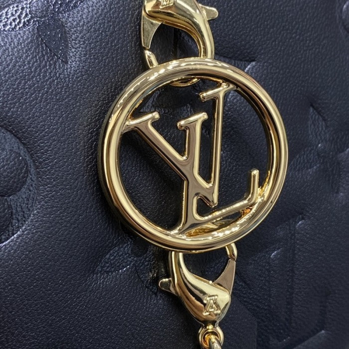 LV Monogram Embossed Pochette Coussin Black M80742