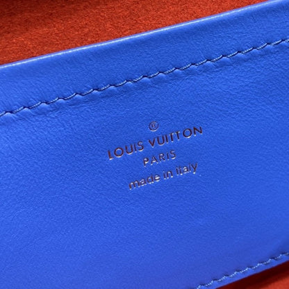 LV Monogram Embossed Pochette Coussin Blue M80743