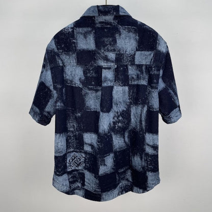 LV Short Sleeved Salt Print Denim Shirt 1A8WBC