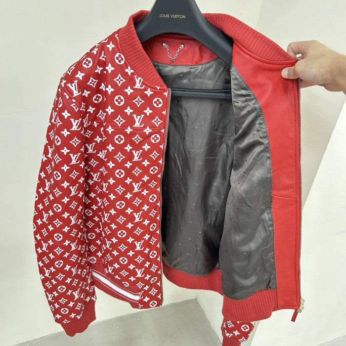 Louis Vuitton x Supreme Leather Monogram Bomber Jacket