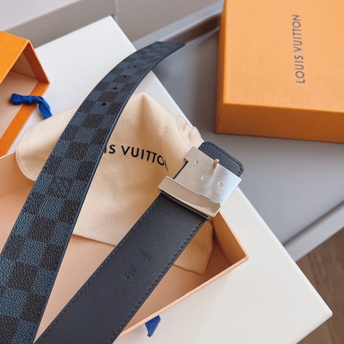 Louis Vuitton Blue Damier Initiales Belt M9210