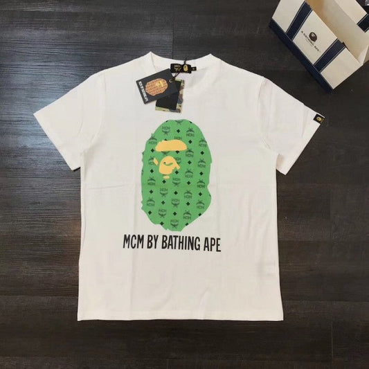 MCM x BAPE BY BATHING Tee White & Green